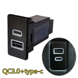 For Nissan Paladin Y60 Modified Car Phone Charger QC3.0 Car Charger Type-c Socket