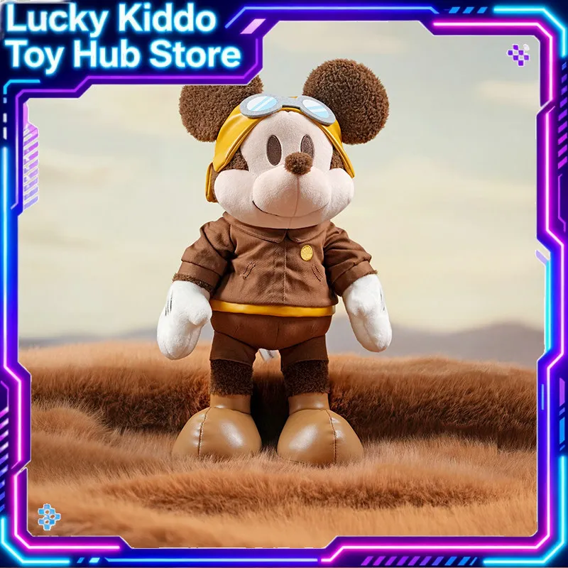 

Оригинальная плюшевая кукла Disney Potdemiel Aviator Mickey с каркасом, милая мягкая игрушка, подарок на день рождения для коллекционеров