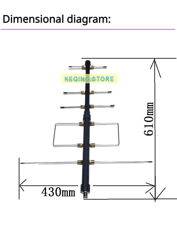 Kuchenka mikrofalowa RF Radio UHF Kierunkowa antena Yagi 430-440 MHz 10,5 dBi Antena HAM 433 MHz Zasięg częstotliwości U Band