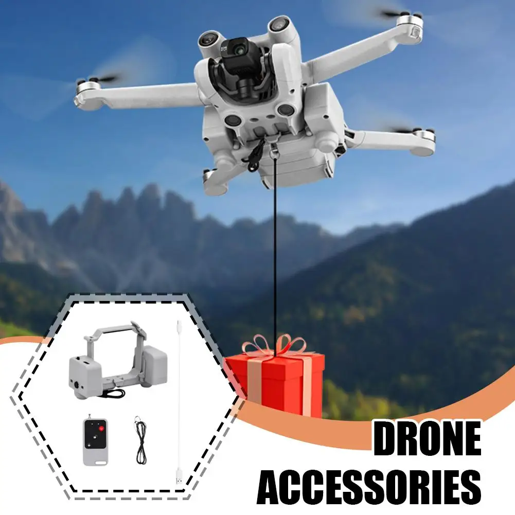 Quick Release Airdrop System for DJI Mini 3/3 Pro Drone Accessories for Casting Bait Giving Gifts and Emergency Rescue H8P4