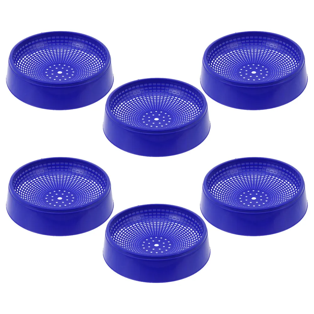 

Набор из 6 пластиковых гнезд-кормушек для голубей, гладкая поверхность, мелкая сетчатая основа для защиты когтей, гнездовые чаши для голубей