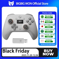 Controlador de juegos inalámbrico BIGBIG WON Aether C6 2,4G con disparadores de efecto Hall para PC Switch Android iOS Bluetooth Gamepad