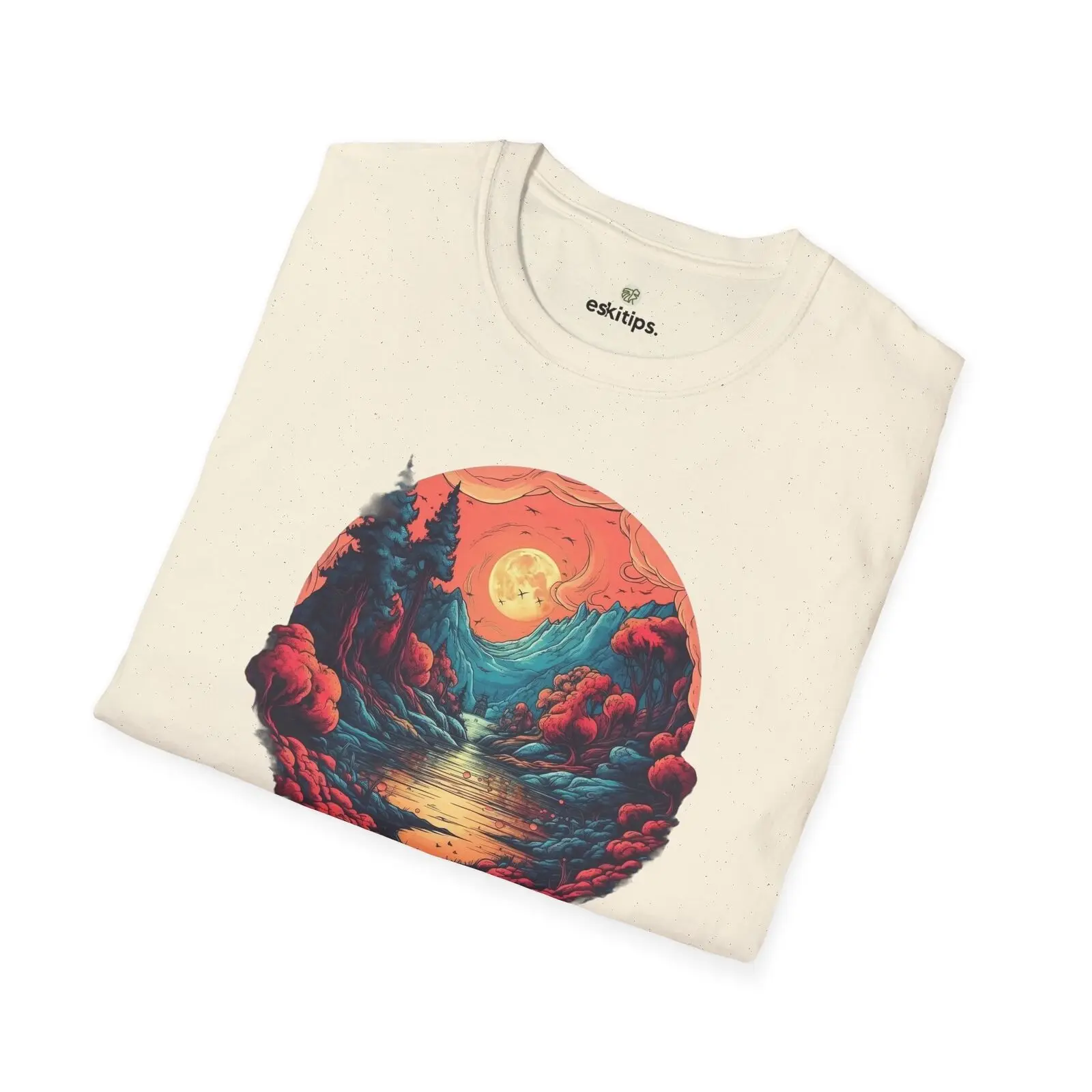 

Mystic Sunset Mountain Landscape T-Shirt - Artistic Nature Lovers Tee