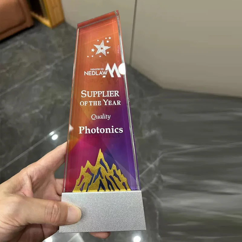 Customized Metal Crystal Trophy, Can Be Lettering Color Printing, Excellent Company Annual Meeting Awards Souvenirs, Medals, 1Pc