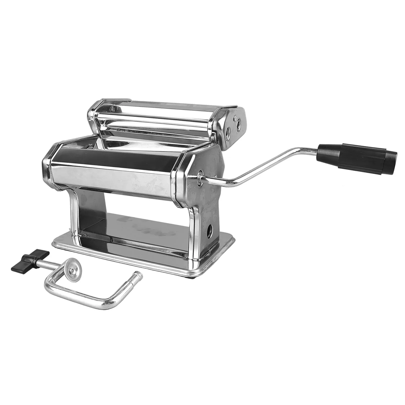 Hand Crank Noodle Machine Stainless Steel Dough Roller Pasta Maker 7 Thickness Settings 0.5‑2.5mm Hand Roller Noodle Maker