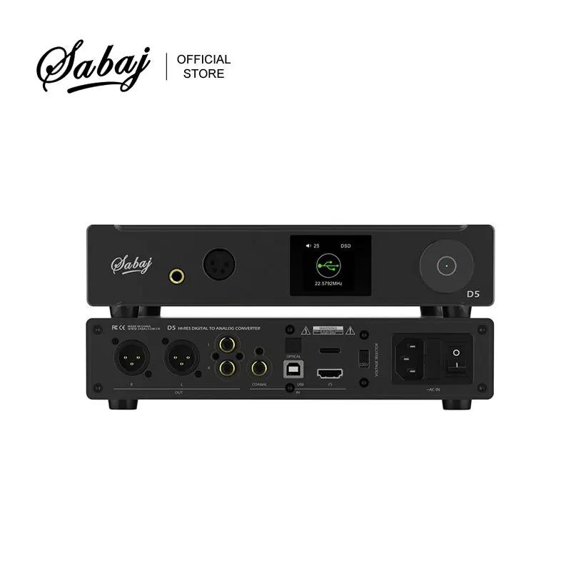 Prodotto usato Sabaj D5 Audio DAC ESS9038PRO amplificatore Heaphone supporto DSD512 USB I2S coassiale ottico