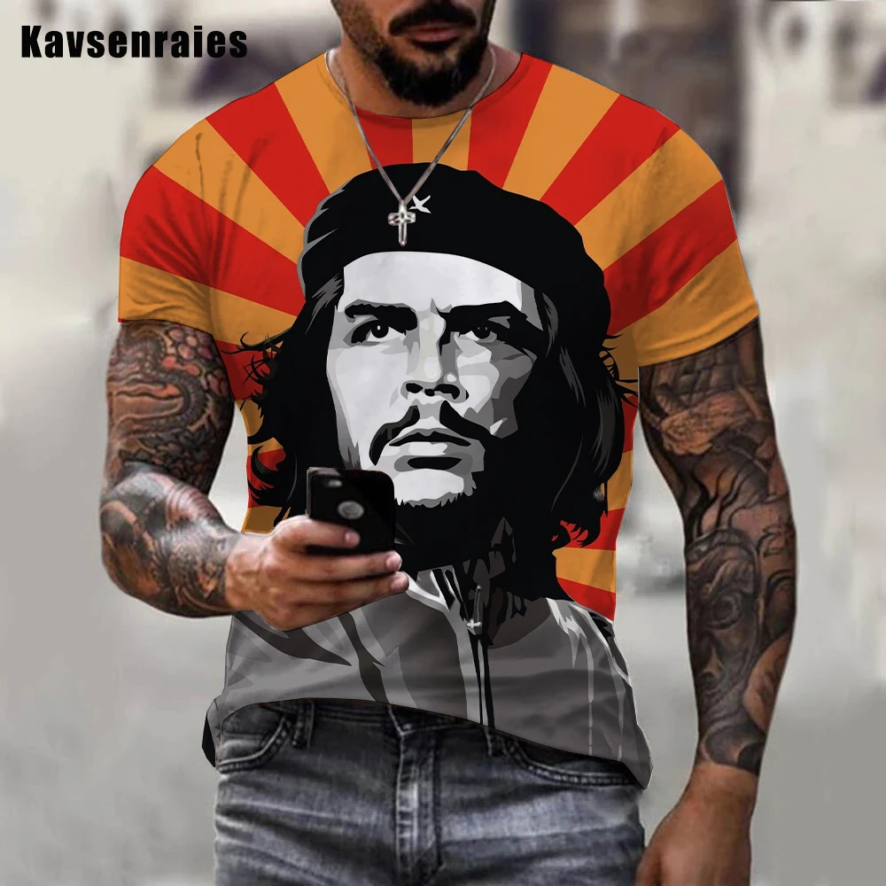 New High Quality Hero Che Guevara Printed 3D T-shirt Men Women Summer Fashion Casual T Shirts Harajuku Streetwear Oversized Tops