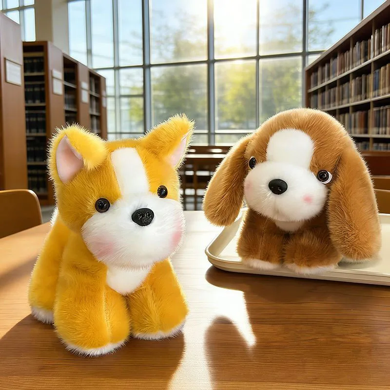 Cute Simulation Dog Plush Toy Soft Stuffed Puppy Doll Multiple Breeds for Kids Birthday Gift Home Decor Kawaii Girls Family