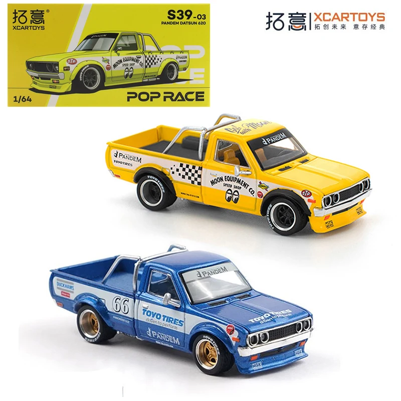 รถของเล่น XCARTOYS POP RACE 1/64 PANDEM DATSUN 620 รถของเล่นโลหะผสม รถโมเดลโลหะหล่อขึ้นรูป ของเล่นเด็ก ของขวัญคริสต์มาสสำหรับเด็กผู้ชาย