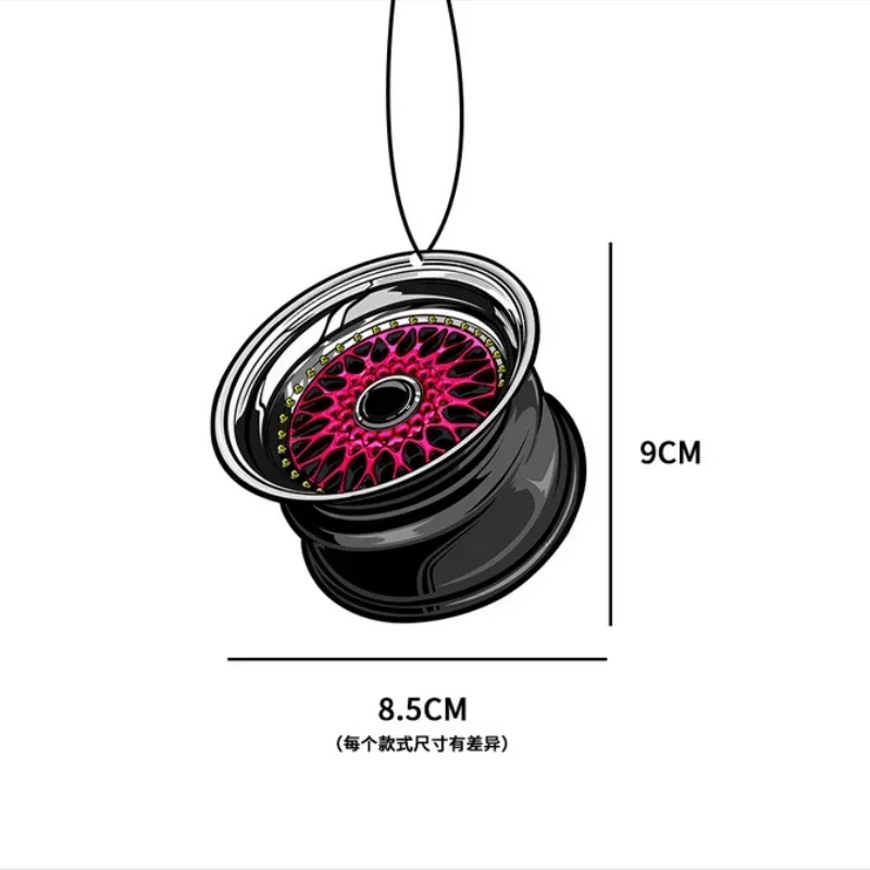 مثير فتاة JDM سيارة معطّر الهواء معلقة مرآة الرؤية الخلفية نكهة العطور توربو قرص فرامل تعديل الثقافة الصلبة ورقة الملحقات #6