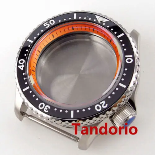 Tandorio 41mm Sapphire Glass 20ATM Waterproof Mens Diver Watch Case fit NH34 NH35A NH36A SKX007 Automatic Movement Ceramic Bezel