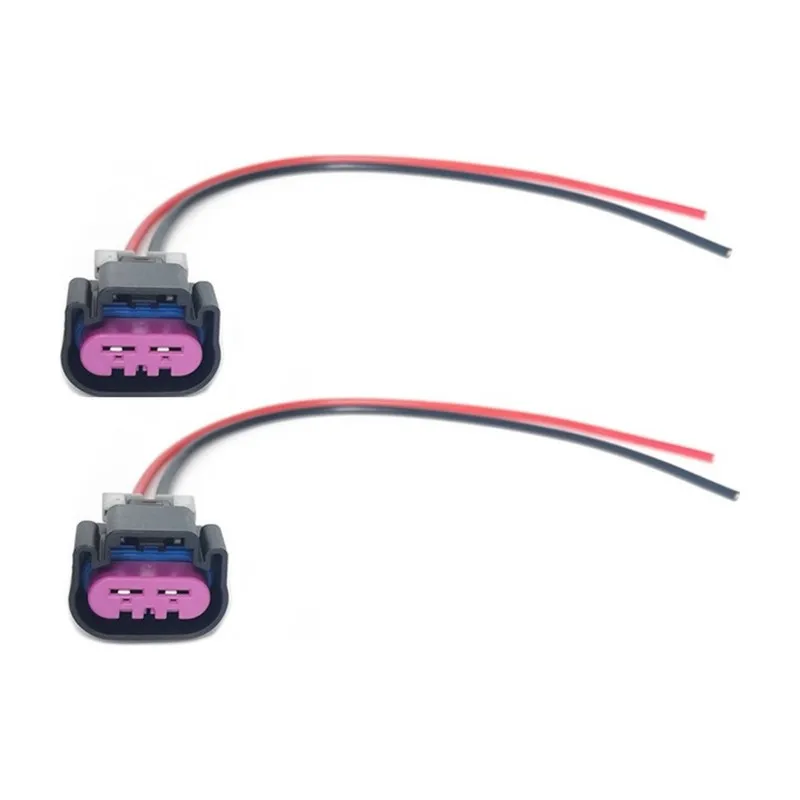 NEW HOT In Stock-2Pcs Wiring Harness Connector Pigtail Plug Electric Cooling Fan Switch Relay For Cadillac GMC 1358087