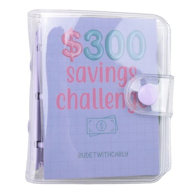3 PCS Mini Binder Savings Challenge 150/300/500 Saving Money Budgets As Shown Cash Envelope Wallet Budget Binder Notebook Budget