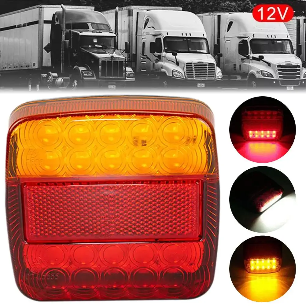 1Pcs LED Trailer Tail Light DC 12V Waterproof Shockproof 20 LED For RV ATV Stop Indicator Truck Lamp Turn Signal F9A4