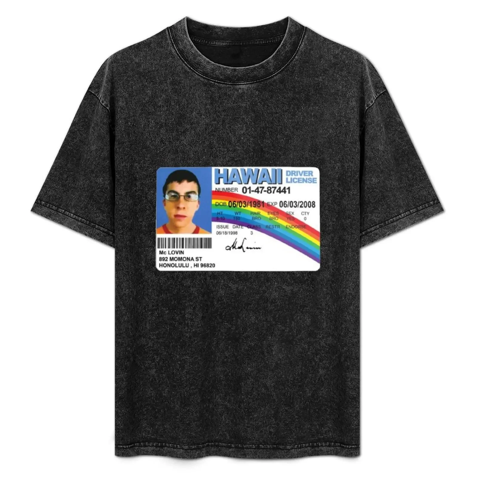 

McLovin Superbad ID T-Shirt baggy shirts vintage anime shirt quick drying football t shirt plain white t shirts men