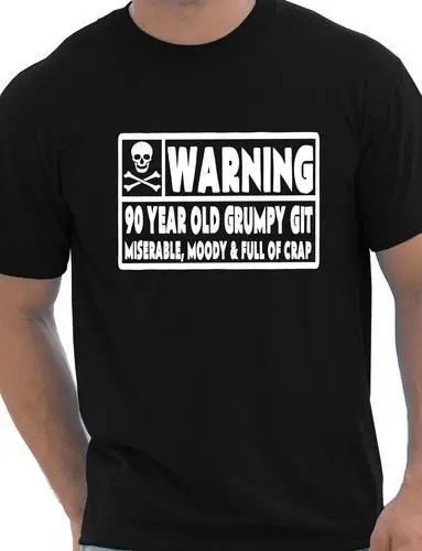 

90 Year Old Git Mens Funny 90th Birthday Gift Fathers Day T-Shirt Size S-XXL Men's and women's cotton short-sleeved T-shirts