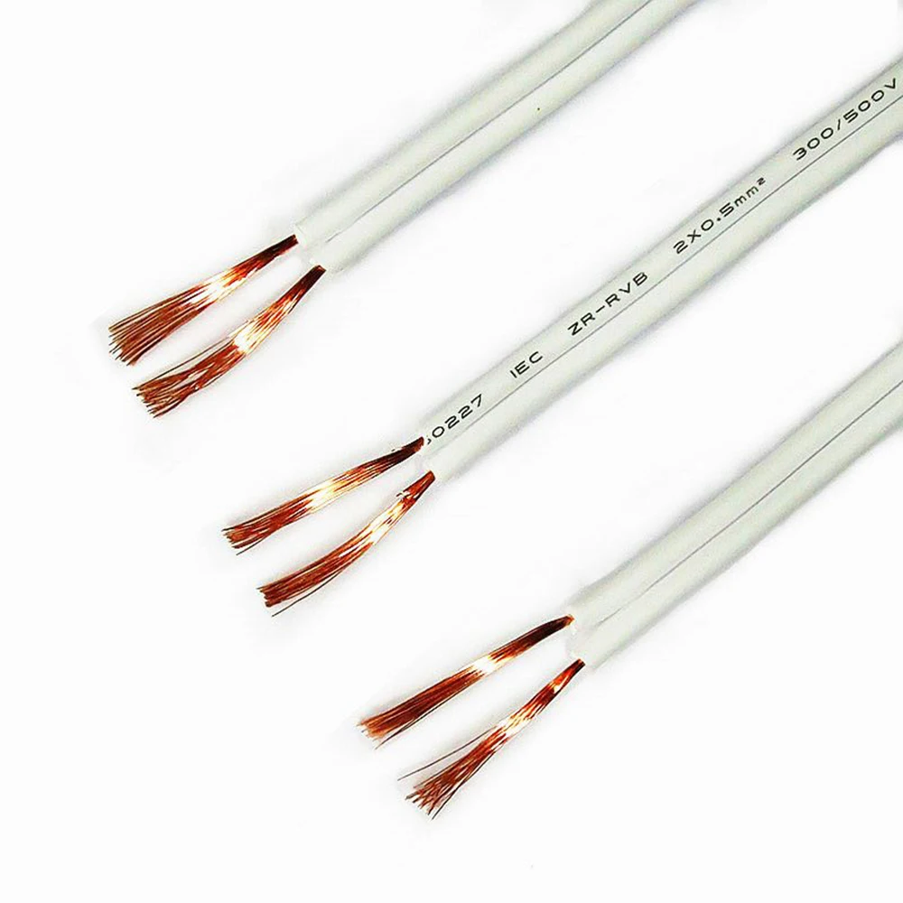 17 AWG Wire Pure Copper 2-core Electric Cable 2P Soft Parallel Line Power Cord Led Speaker RVB Home Improvement Sheath Wire