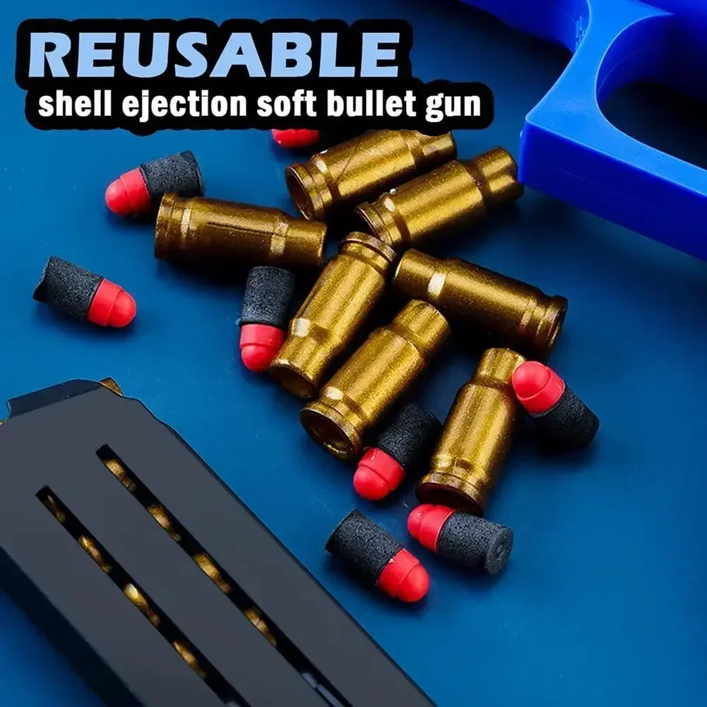 Universal Toy Gun Accessories Soft Bullets Shells Magazines Glock M1911 Desert Eagle Pistol Gun Parts No Gun