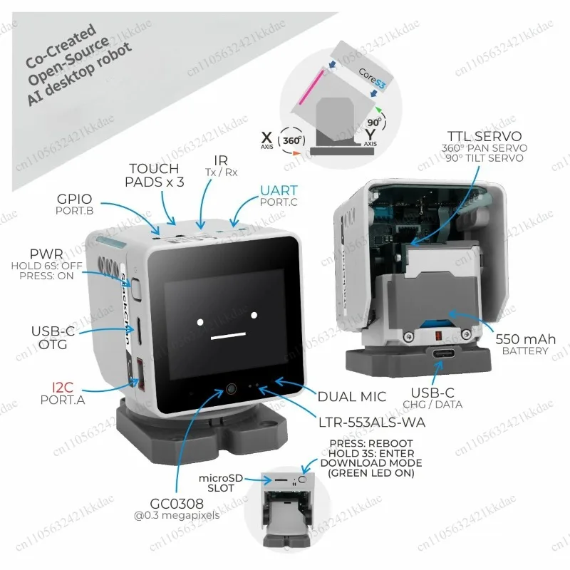 Official M5Stack StackChan AI Smart Desktop Robot Open-Source Programmable Interactive Companion Robot