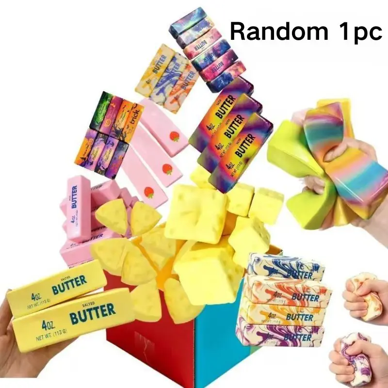 Nieuw Fruit NeeDoh Squishy Speelgoed Gesimuleerde Boter Aardbei Banaan Sinaasappel Fidget Zintuiglijk Speelgoed Stressverlichting Anti-Angst TPR Speelgoed