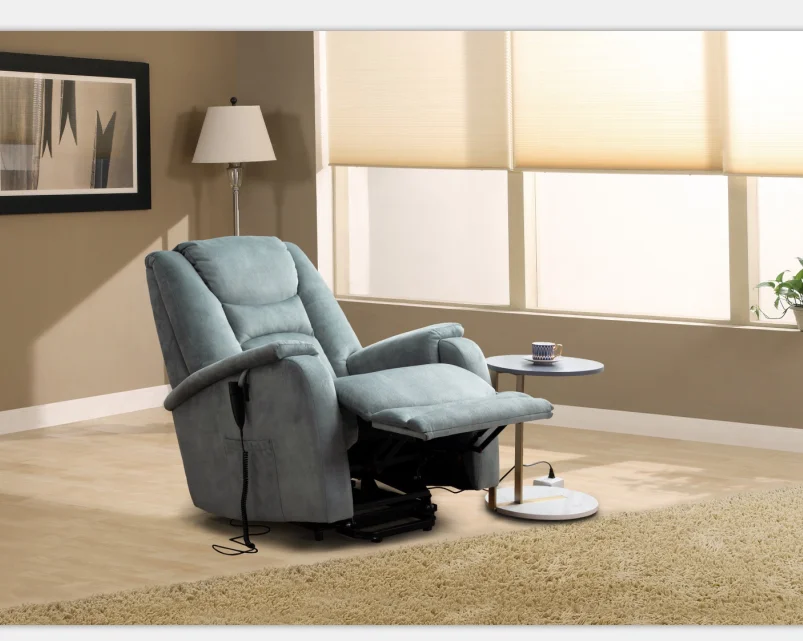 

#Modern Living Room Sofa for Elderly with Electric Recliner Lift Function Fabric Upholstery Wood Frame Extendable Features