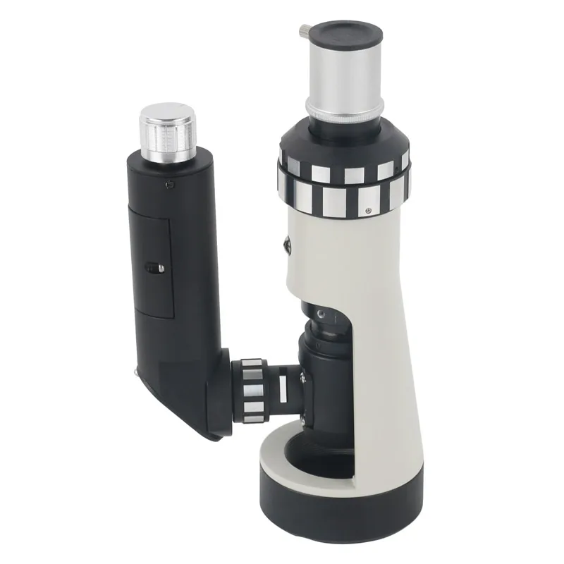 500X Handheld Metallurgic Microscope Portable Monocular Mini Microscope 10X 40X Plan Objective for Lab Metal Materials Testing