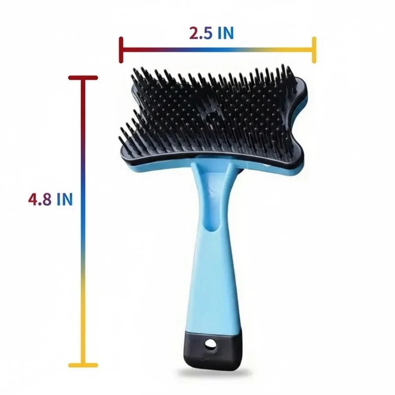 Self Cleaning Slicker Brush for Cats Dogs Pet Grooming Comb for Shedding Long Short Hair Removing Matted Fur One Click Clean