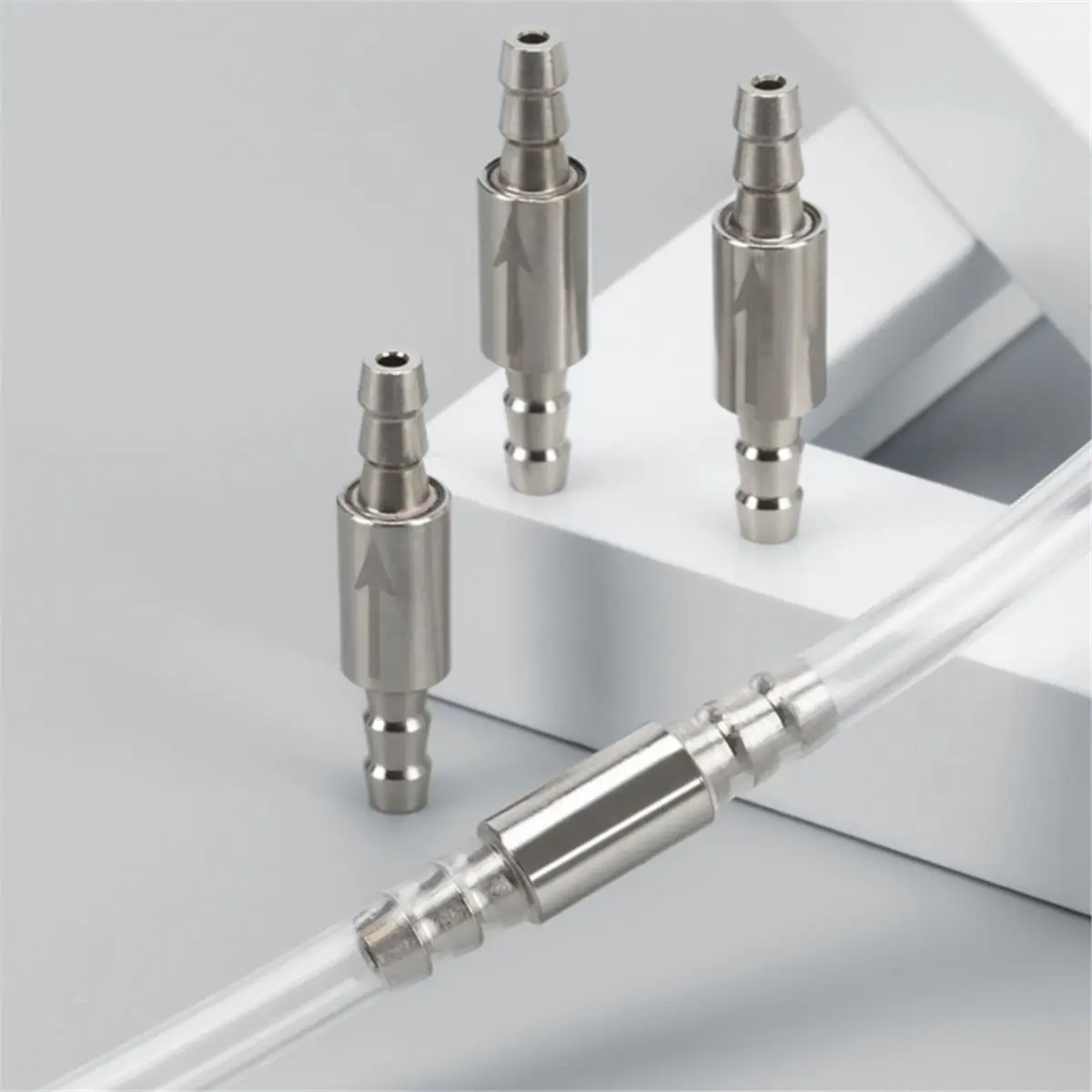 2pcs Dioxide Cylinder to CO2 System Diffuser Check Valve for CO2 Equipment Non Return Water 4mm Aquarium Water Valve