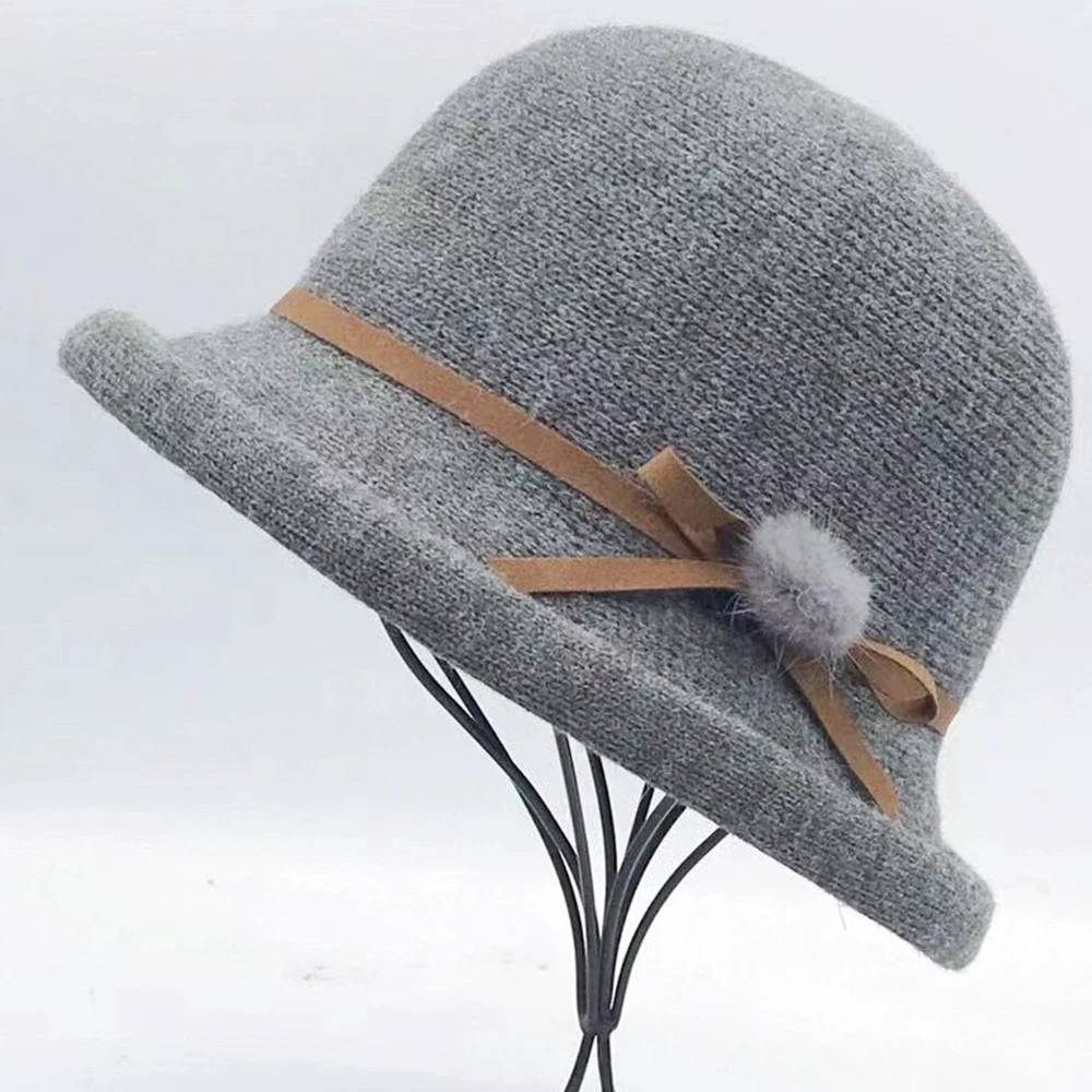 Hut mit gerollter Krempe, Herbst und Winter, dünner Stil, japanische Mode, vielseitiger Eimerhut zum Gesichtsschlankheit, Sonnenschutzhut – Detail 3