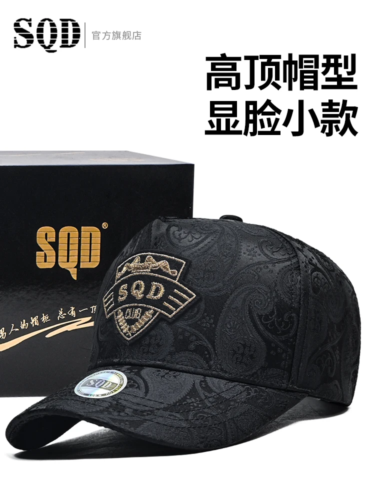 SQD new men's high-end hat trend fashion cashew print baseball cap fishing running high top truck cap