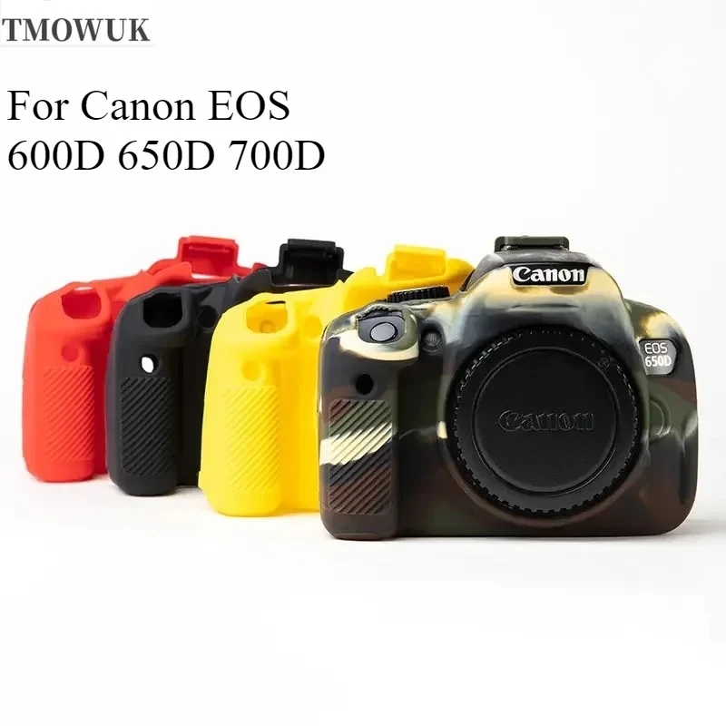 For Canon EOS 600D 650D 700D Silicone Armor Skin case body cover protector DSLR camera bag kiss x5i x6i x7i Rebel T3i T4i T5i