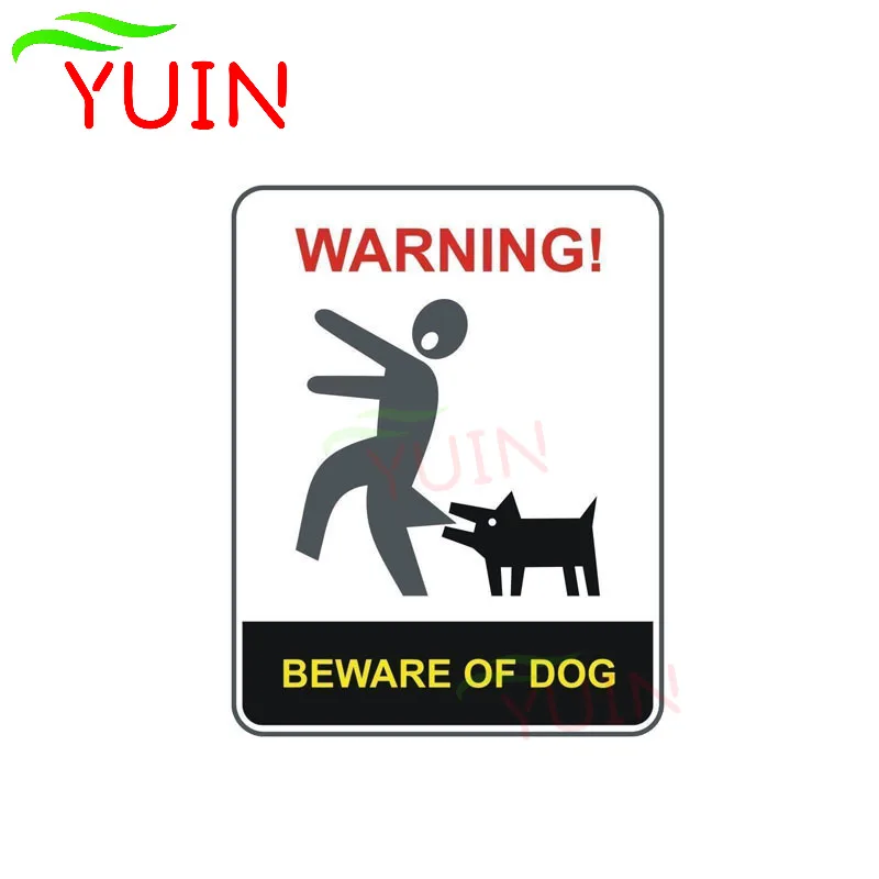 Beware of Dogs Warning Car Sticker Funny Decals Cars Accessories Personalized PVC Decorative Waterproof Sunscreen Decal 15*12cm