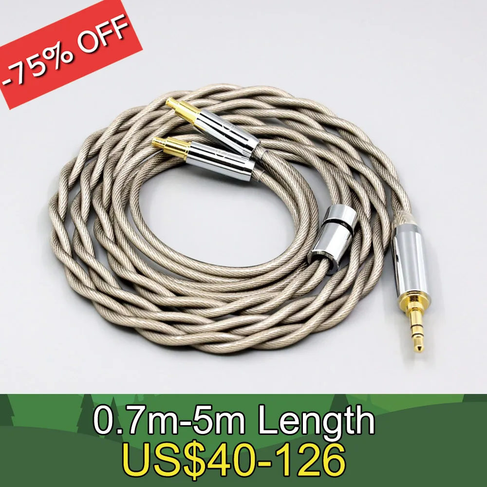 

Type6 756 core 7n Litz OCC Silver Plated Earphone Cable For Audio Technica ATH-ADX5000 MSR7b 770H 990H A2DC LN007835