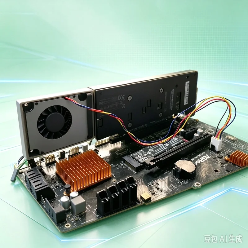 New A+ For Delta For NVIDIA For Tesla P4 M4 T4 GPU Quiet 4-Wire Turbo Cooling Fan, Fan Bracket Total Length 24cm