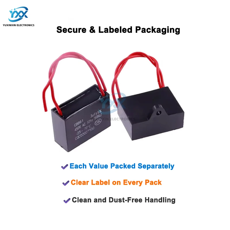 1PCS CBB61 커패시터 0.8uF ~ 25uF 450V AC 모터 팬 작동 시동 슈퍼 커패시터 콘덴서 (천장 선풍기, 에어컨, 펌프용)