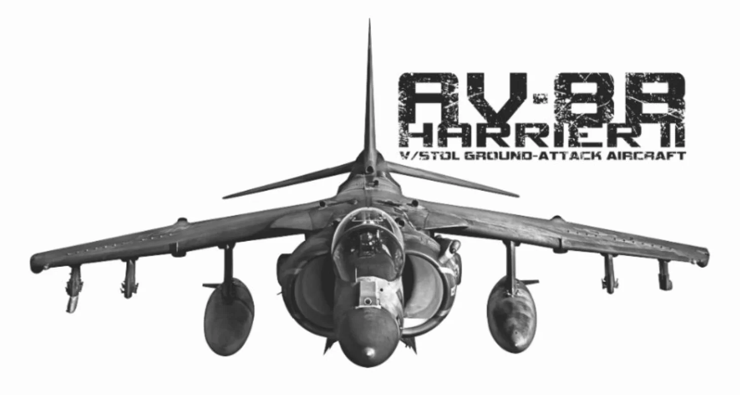 AV-8B Harrier II Ground-attack Aircraft T-Shirt. Summer Cotton Short Sleeve O-Neck Mens T Shirt New S-3XL