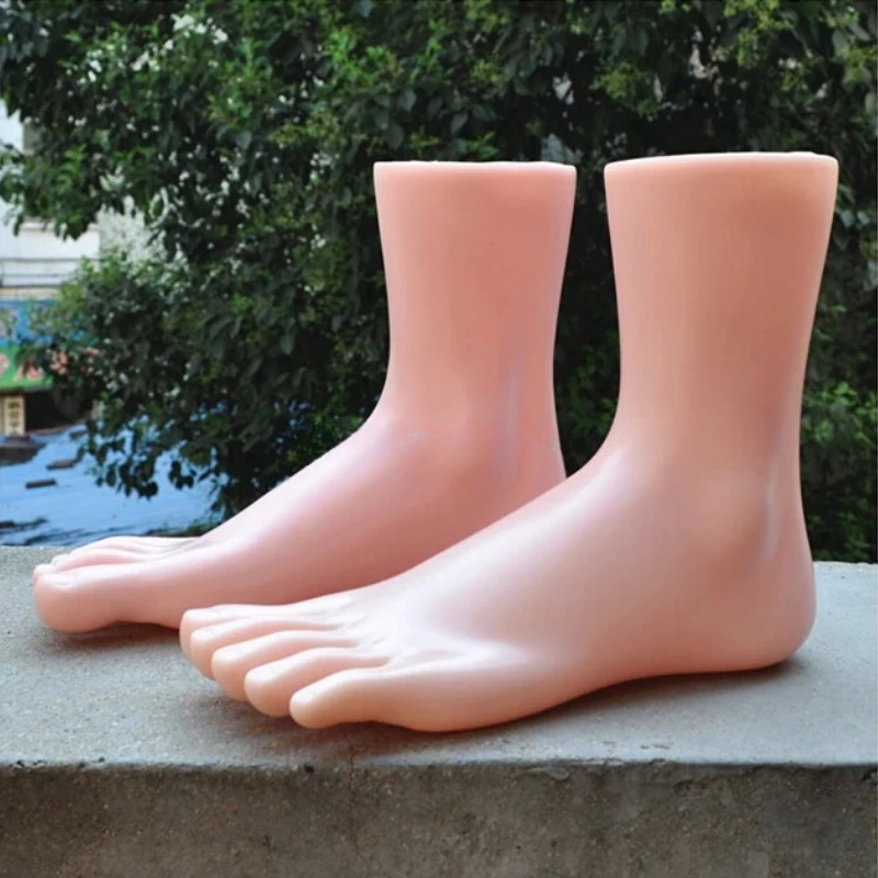 One Pair Male PVC Mannequin Dummy Foot Model for Sock Display