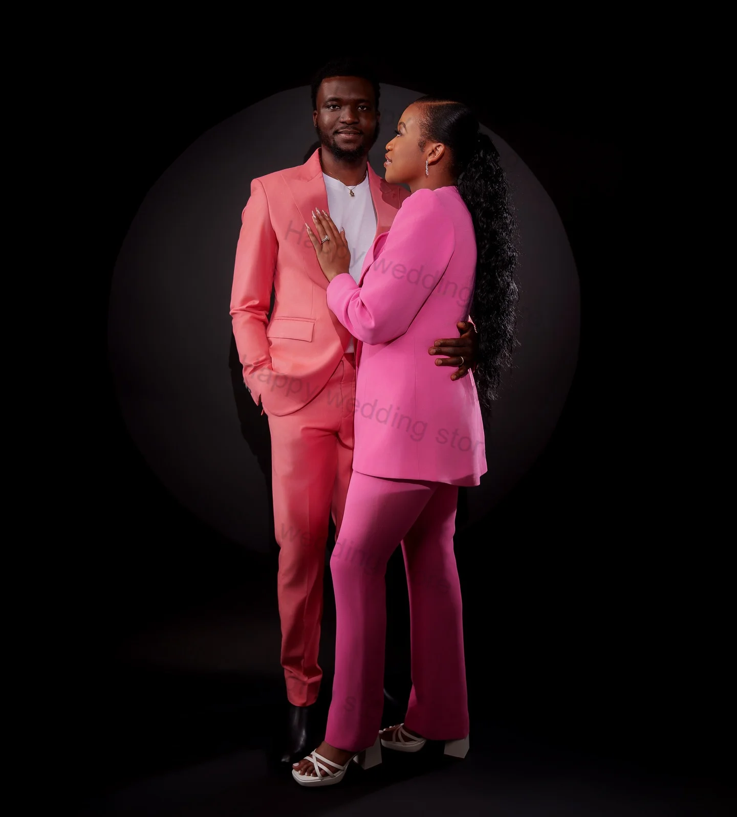 Traje Formal rosa para mujer, conjunto de 2 piezas, Blazer + pantalón, esmoquin de algodón, chaqueta de oficina, a medida, abrigo de un botón para baile de graduación