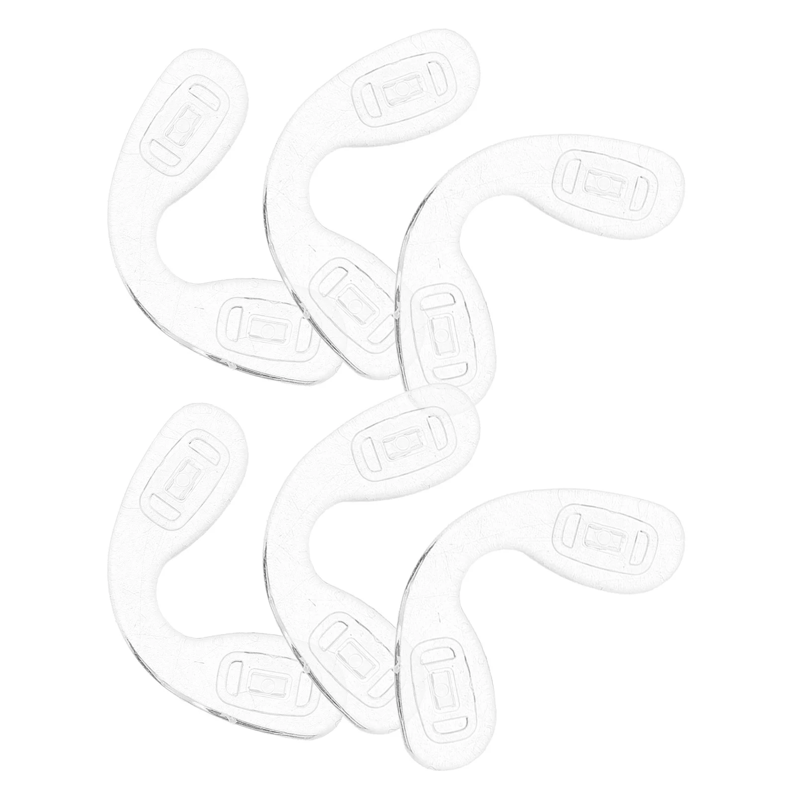 

6 Pcs Clear Replacement Nose Pads Anti-slip Glasses Eyeglass Holder Bridge Transparent Eyewear Cushions Saddle