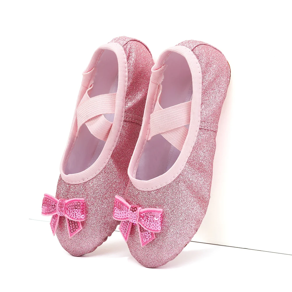 Girls Ballet Dance Shoes Women Children Ballet Dancing Shoes Flats Ladies Ballet Slippers Shoes Salsa Training Shoes Sequined
