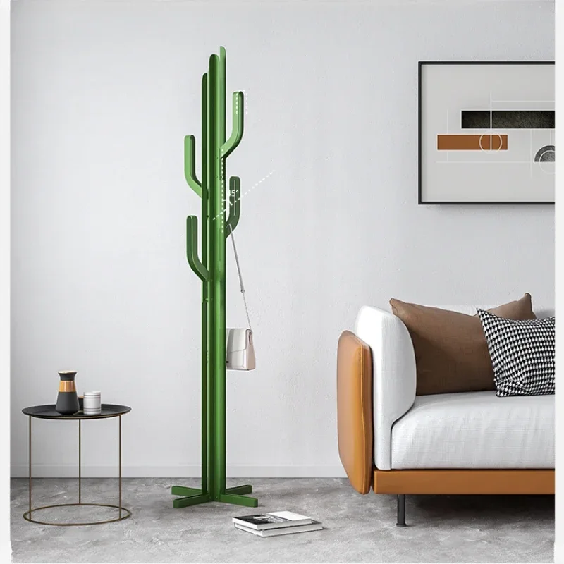 Simple Hooks White Clothes Rack Small Metal Corner Space Saving Coat Hanger Nordic Tree Bedroom