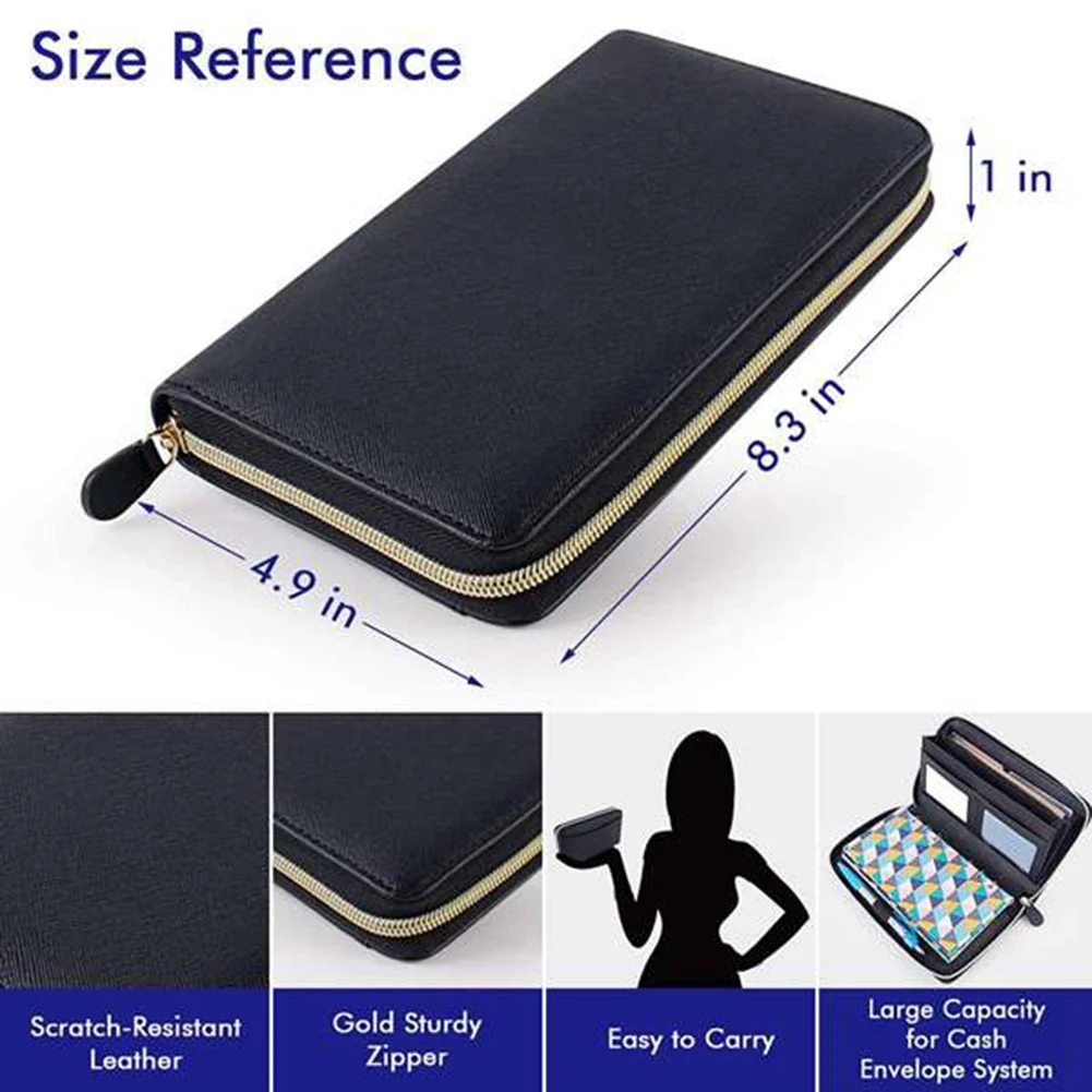 

Cash Envelope System Wallet,With 12 Cash Budget Envelopes And 12 Budget Sheets For Family Financial Budget Planner
