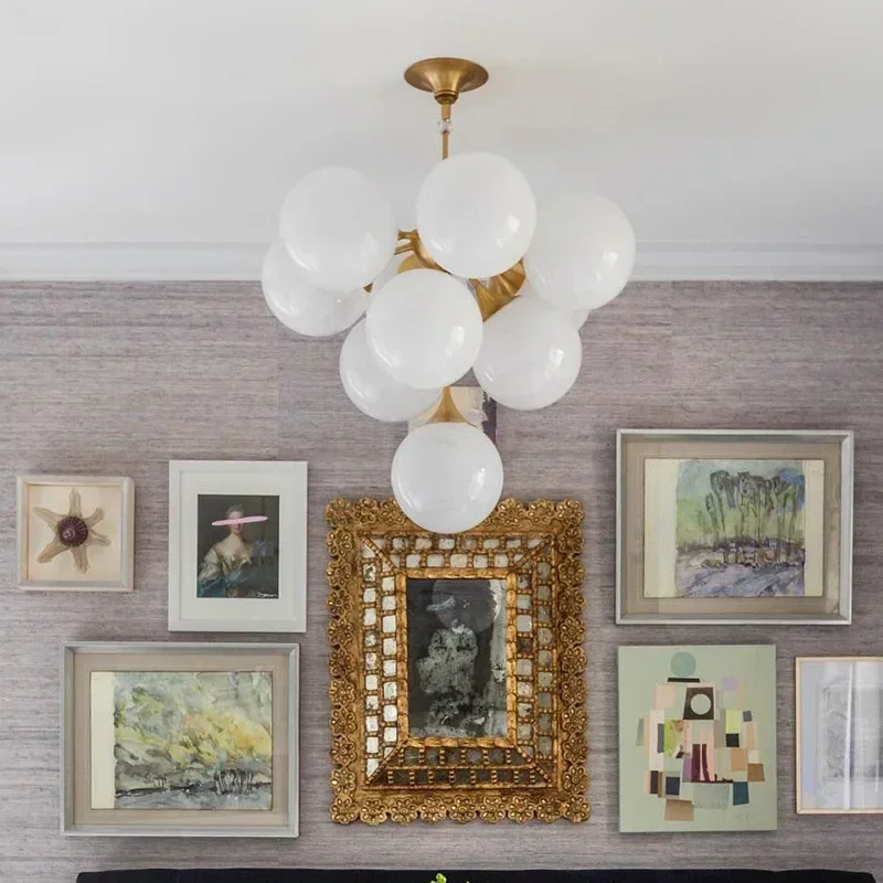 Magic Bean Branch Chandelier With Frosted Glass Ball Elegant Main Light For Living Room Aesthetic Home Decor Chandelier