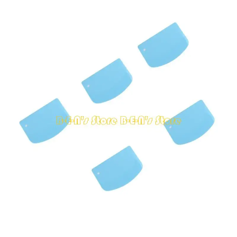 Y1AD Multipurpose Safe Plastic Semi Circular Baking Scraperboard Ergonomic Curved Cake Cream Spatula for Smooth Dough Cutting