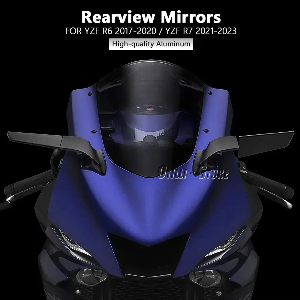 Motorcycle Mirror Wind Wing Adjustable Rotating Rearview Mirror New For Yamaha YZF R7 2021 2022 2023 Yzf R6 2017 2018 2019 2020