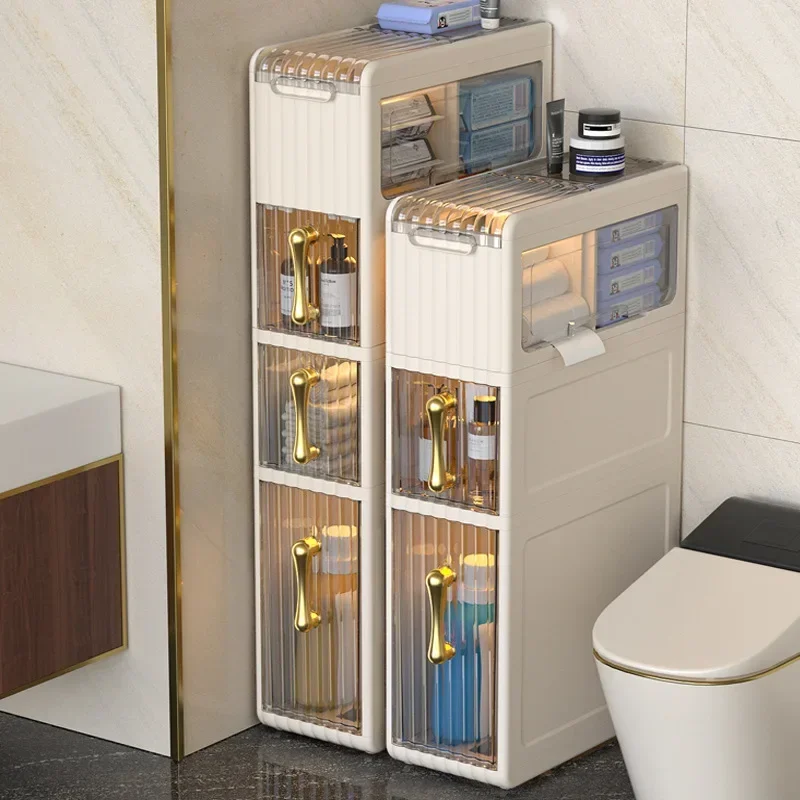 

Toilet storage cabinet, bathroom gap rack, floor-to-ceiling toilet, toilet crevice, plastic narrow slot locker