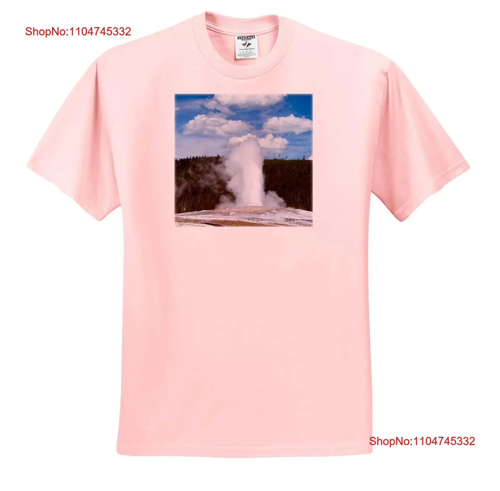 

3dRose Eruption Old Faithful Yellowstone National Park Wyoming USA T Shirt vintage Washed homme Slightly streetwear