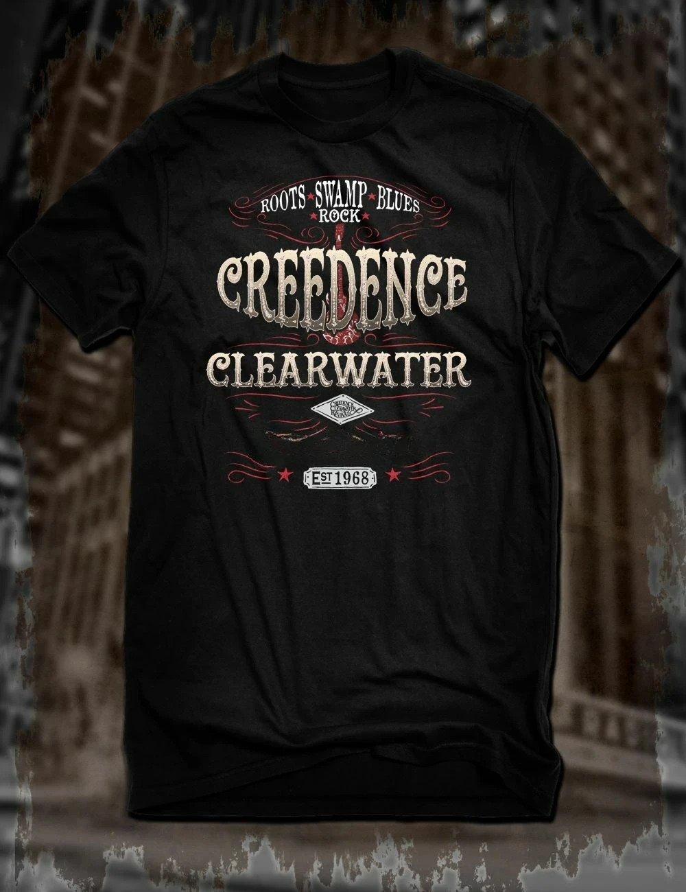 Ccr Tee Fortunate Son Swamp Rock New Black Creedence Clearwater Revival T-Shirt  COTTON streetwear anime clothes 2024