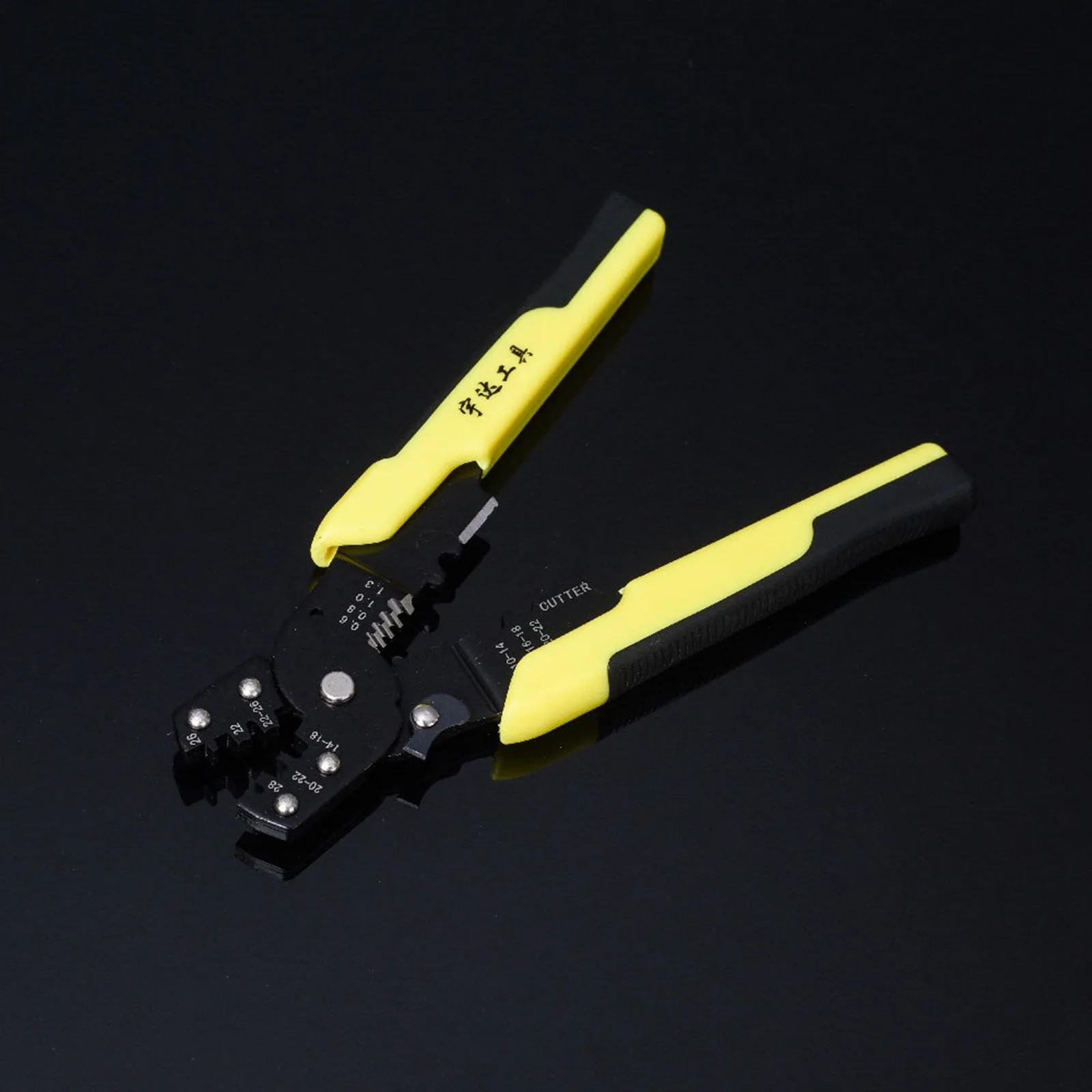 RC Crimping Crimp Plier Tool for Futaba JR JST Servo Connector 14 -26 AWG Wire Straight Yellow Black