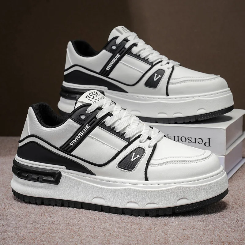 

Sports and leisure shoes, men's shoes, marathon oversized air cushioned shoes, fly woven all season rubber, wear-resistant, anti